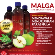 MALGA Minuman Botanikal Gaharu Organik Perisa Epal + Stevia 500ml Pilihan Pesakit Kronik, Sembelit, 