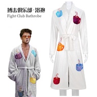 Autumn Fight Club Fantasia The Narrator Tyler Durden Cosplay Costume Men Robe Flannel Bathrobe Belt 