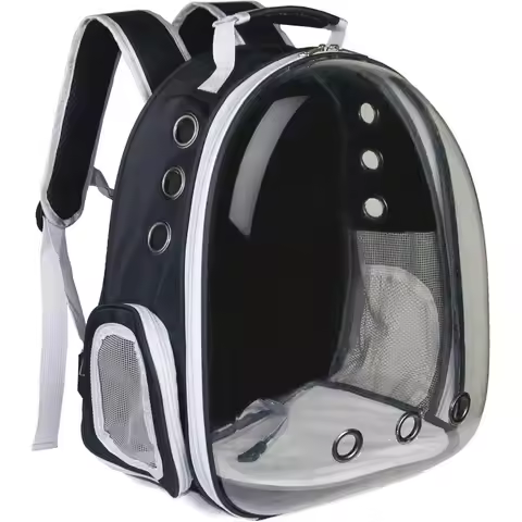 An expandable cat backpack that can hold up to 20 pounds (approximately 9.1 kg) and is suitable for 