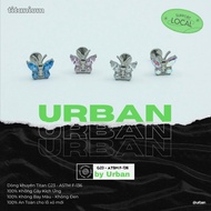 [SOLD BY PCS][CASE] TITAN Earrings G23 Butterfly Model 3 Unisex Personality Stainless Steel No Itchi