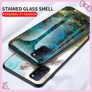 Marble Texture Pattern Casing for oppo r11 r9 r9s r11s plus r9plus r9splus r11plus r11splus 5G 4G Phone Tempered Glass Case Soft TPU Edge Anti-fall Shockproof Protection Back Hard Cover