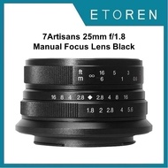 7Artisans 25mm f/1.8 Manual Focus Lens Black