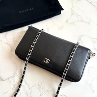絕版古董包 Chanel黑色WOC皮革包 側背包 斜背包 中古二手包 長夾