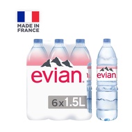 Evian Natural Mineral Water 6 x 1.5L - Case