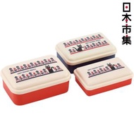 魔女宅急便 - 日版 宮崎駿 魔女宅急便 黑貓吉吉 紅藍花園 日本製 抗菌 大中細長方形 3件食物盒套裝 (552)【市集世界 - 日本市集】