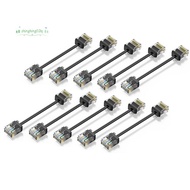 10Pack Cat6/Cat6a Slim RJ45 UTP Network Cord 10Gbps Cat 6 Patch Cable for Patch Panel to Switch Flex