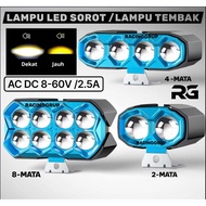 MATA LED Spotlight 8 Eyes 4 Eyes 2 Eyes 45W – 6500K White Yellow & Anti Fog Double Beam – Waterproof