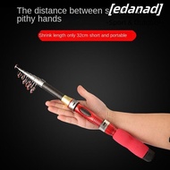 EDANAD Telescopic fishing rod, Casting Spinning Portable Fishing Rod,  1.0M-2. fiberglass Short fiberglass Lure Rod Travel Fishing Equipment