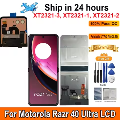 6.9”Foldable LTPO AMOLED Screen For Motorola Razr 40 Ultra LCD Display Touch Panel Digitizer Assembl