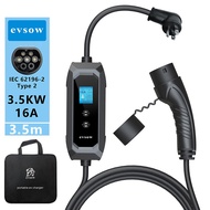 Evsow 3.5KW 16A EV Charger Type1 Portable Electric Car Charger 1Phase EV Charger Station Wallbox EVS