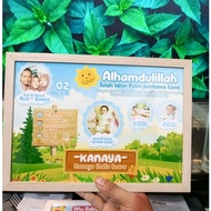 Minimalist A4 Baby Bio Data Photo Frame + Print