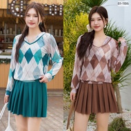 81-186 Swimsuit Skirt 3-Piece Set Lady and the Trim Bust 34-50 Inches