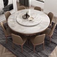 Marble Dining Tables and Chairs Set Modern Minimalist Solid Wood round Dining Table Nordic Dining Table Home Living Room