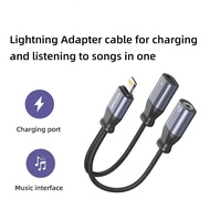 A.wei CL-73 2 in 1 Light-nin Charging Female And Play Music Change I.P Male to 3.5mm Adapter