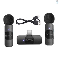 BOYA BY-V20 One-Trigger-Two 2.4G Wireless Microphone System Clip-on Phone Microphone Omnidirectional Mini Lapel Mic Auto   Cam3.30