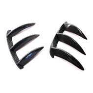 1 Pair Side Vent Spoiler Car Rear Bumper Air Intake Canards Splitter Air Vent Trim Glossy Black for 