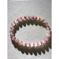 #B840-3 100% Natural High Quality Pink Tourmaline Bracelet 6.5m