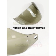 HELMET VISOR ARC HALF VISOR AF6 (2/3 HALF) SMOKE (SIANG -MALAM) BLACK CHROME