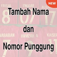 Add Name and Back Number of Sport