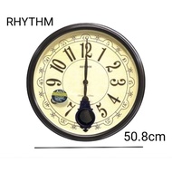 100 RHYTHM Sound In Place Brown Analogue Wall Clock RTCMJ504N06