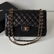 香奈兒chanel黑金羊皮cf jumbo 15開