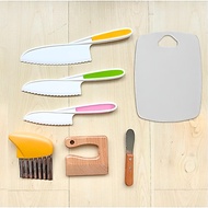 Montessori Kids Knife set (children knive/ wooden cutter/ butter knive/ wave cutter) helper