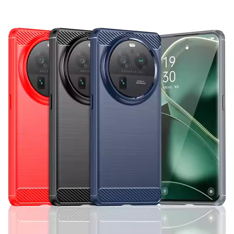 For OPPO Find X6 Pro Case Cover OPPO Find X6 Pro Capas Carbon Fiber Shockproof Back TPU Soft Cover O