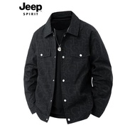 JEEP SPIRIT吉普夾克男款2025新款印花男裝高級感春秋衣服外套男