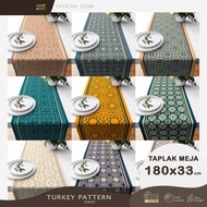 Table Runner Printed Tablecloth with Minimalist Turkish Motif 180x33cm Turkey Pattern Abstract Ramad