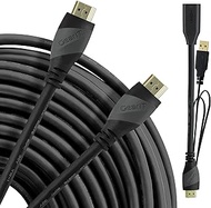 GearIT 2-Pack High Speed HDMI Cable (100 Feet / 30.48 Meters) With Built-in Signal Booster - CL3 Rat