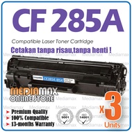 3x Compatible Toner 85A CE285A CE 285A Black for HP LaserJet P1002 P1102 P1102W M1212NF M1217nfw PRO