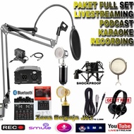 PTR Paket Full Set Recording Microphone Mic BM8000 BM 8000 Condenser
