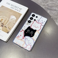 Cute Cats for Samsung 24 Ultra Case S26 Ultra S25 S24 Plus S23 FE S22 S21 S20 Screen Protector Casin