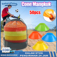 50pcs Cone Mangkuk bola kaki futsal training Latihan Kun Mangkok Marker / Alat Olahraga Marker Sport