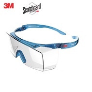 3M SF3701 แว่นตานิรภัยครอบแว่นตา SecureFit 3700 Series SF3701ASGAF-BLU Alternate Fit Blue Scotchgard Anti-Fog Coating Clear OTG AF-AS lens