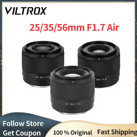 Viltrox AF 25/35/56mm F1.7 Air APS-C Camera Lens Large Aperture Portrait for Sony E Mount Fuji X Nik