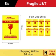 FRAGILE STIKER 6's IN 1 SHEET