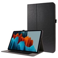 全城熱賣 - 適用於 三星Galaxy Tab S8+ / Tab S8 Plus / Tab S7 FE / Tab S7+ T970/T976B PU皮材質二折支架平板防摔保護套 帶卡槽/支架（黑