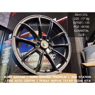 NEW RIM 17 4X100 RAYS 57G myvi jazz city vios yaris flx vvt almera swift wira alza mazda 2