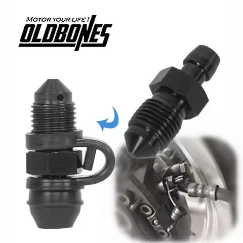 1PC Titanium Brake Caliper Vent Bleeder Screw With Dust Cap Rubber Motorcycle Accessories For BMW R4