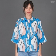 AT H3 เสื้อเชิ้ต อก 44-46 ยาว 23-24 (ไซส์ดูตามแบบ) เสื้อแขน 3 ส่วน ระบายด้านหลัง และหลังเรียบ เสื้อผ