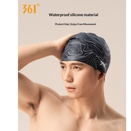 361 Degrees Swim Cap Silicone for Men and Women, Professional Training Swim Hat for Lap Swimming