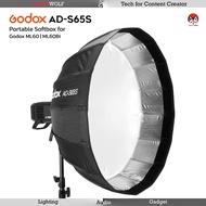 Godox AD-S65S Parabolic Softbox ร่มถ่ายภาพ ถ่ายวีดีโอ ขนาด 65cm สำหรับไฟ Godox ML60 ML60Bi | ALPHAWO