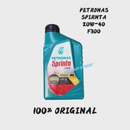 100% ORIGINAL PETRONAS SPRINTA F300 PREMIUM ENGINE OIL ULTRAFLEX 20W-50 4T MINYAK HITAM F300 4T 20W-