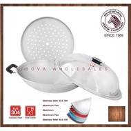 Zebra SUS304 5Ply Chinese Wok set 38cm/42cm , Kuali , Stainless Steel, Belanga (with steaming plate 