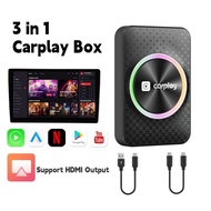 3-in-1 Carplay Magic Box with Youtube Netflix Support HDMI Output APP Download Wired Carplay to Wire