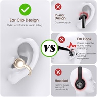 M97 Clip On Earbuds Wireless Bluetooth 5.3, Open Ear Headphones with 50H Battery 10-Min Quick Charge