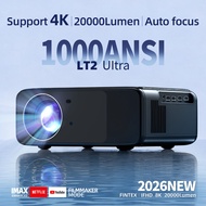 FINTEX LT2 Pro 4K Ultra HD Projector 1000ANSI Portable Handheld AutoFocus Dolby Audio Home Office Ou