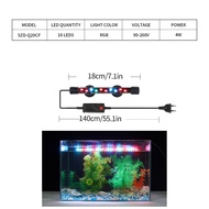 Top House  White Blue Red Green Aquarium Light One Model Aquarium Lamp T4 Diving Led Waterproof Light Amphibious Lighting 2835 SMD