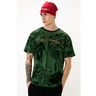 Ed Hardy Full-Print Tiger Regular Tee- Men